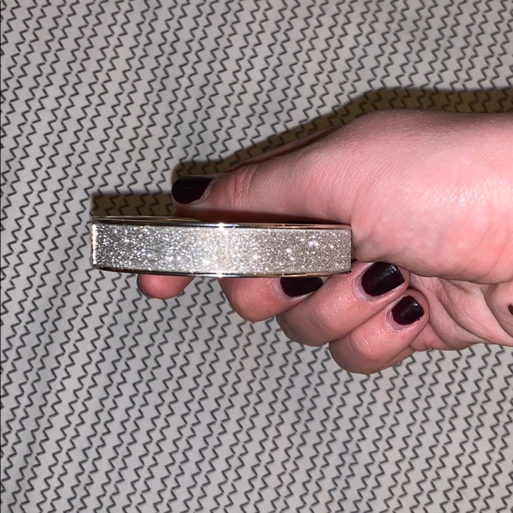 silver sparkle bangle